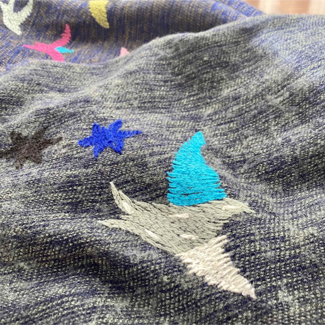 marble SUD マーブルシュッド 鳥 刺繍 ストールの通販 by marble SUD マーブルシュッド 鳥 刺繍 ストールの通販 by