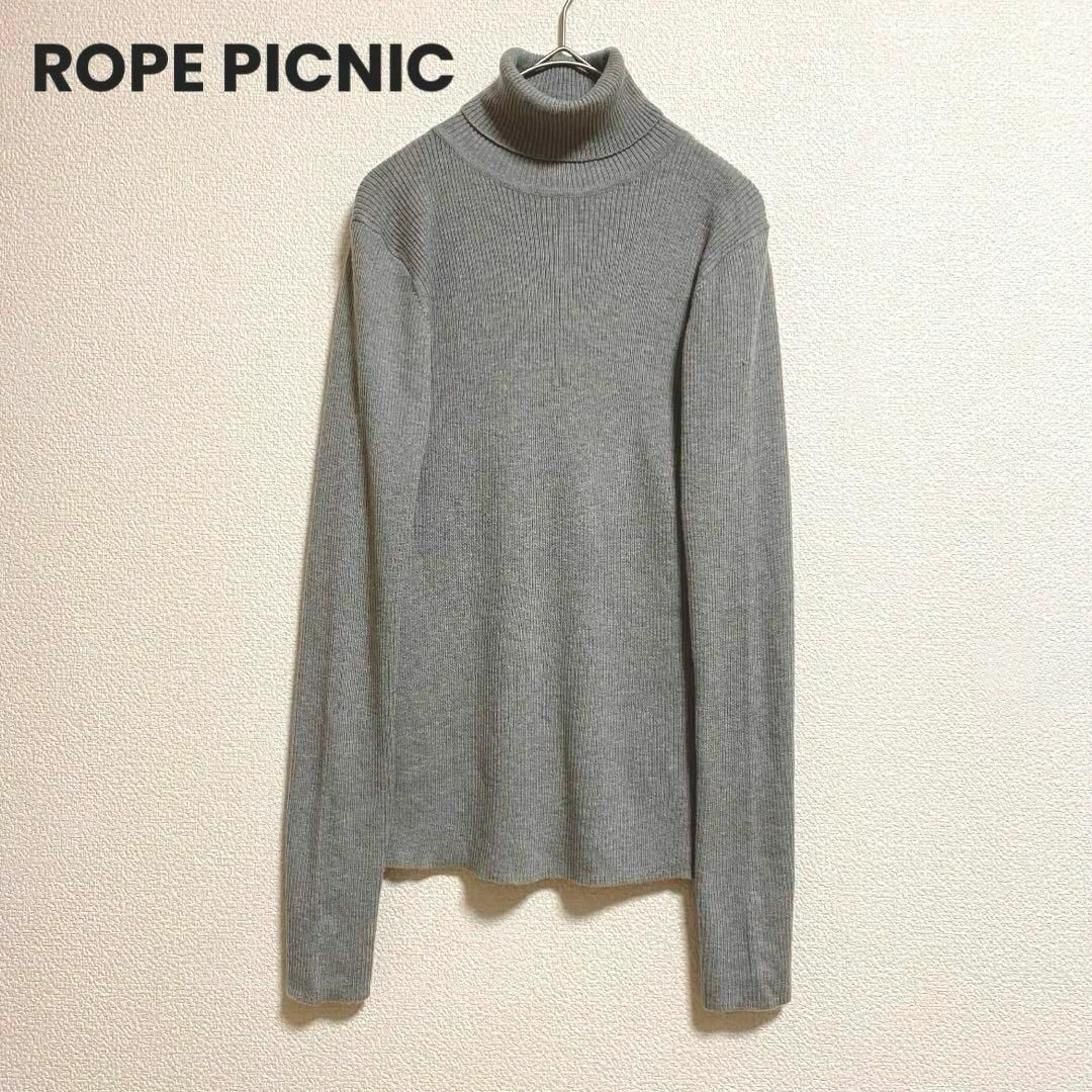 Rope' Picnic(ロペピクニック)のst239 ロペピクニック 薄手 伸縮性 タートルネック 長袖ニット トップス レディースのトップス(ニット/セーター)の商品写真