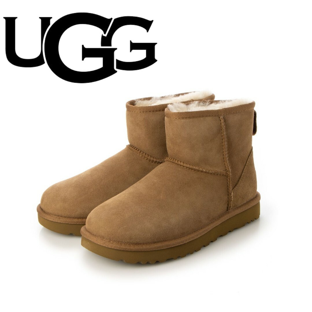 UGG(アグ)のUGG アグ ムートンブーツ クラシックミニ ベージュ 22cm レディースの靴/シューズ(ブーツ)の商品写真