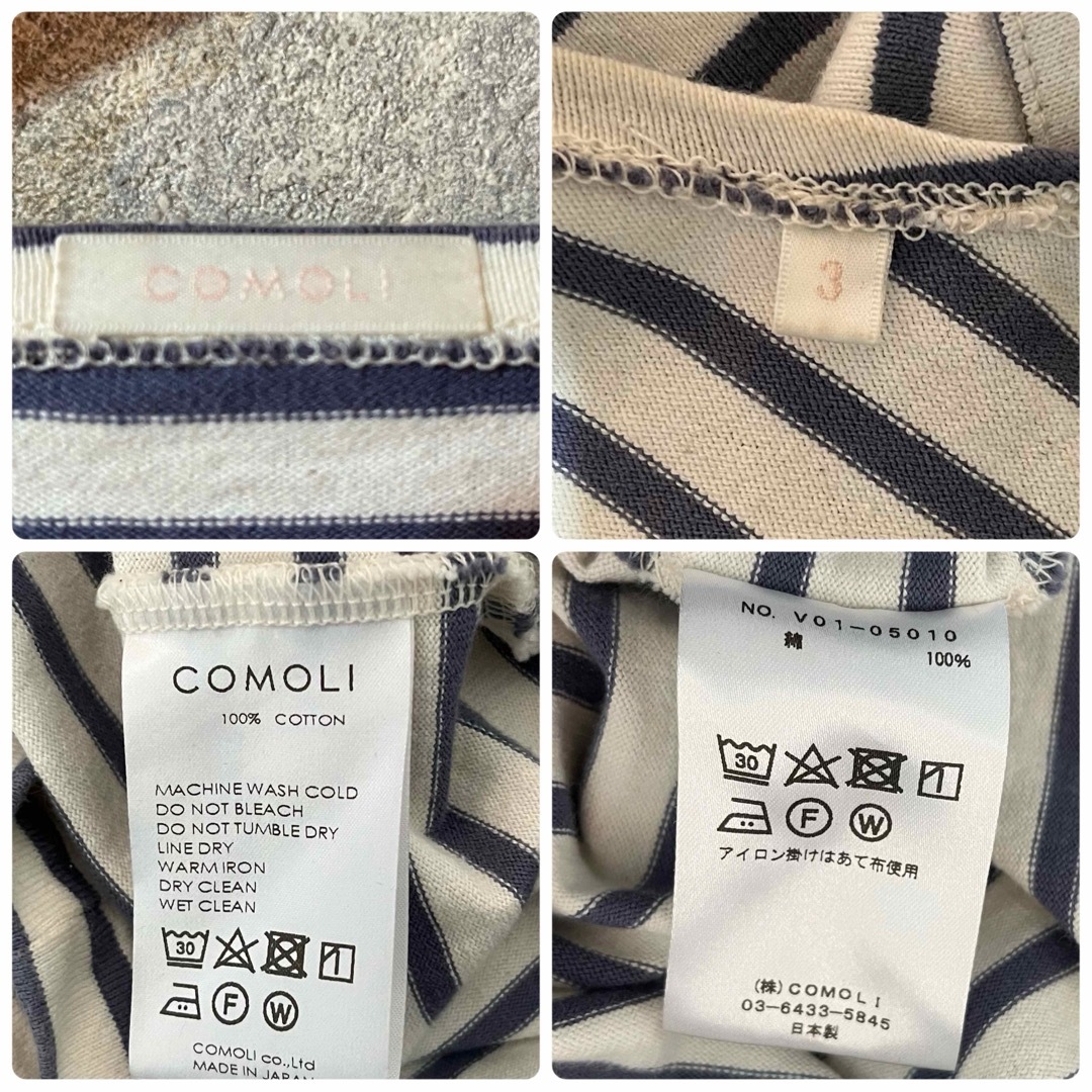 COMOLI(コモリ)のCOMOLI コモリ ボーダーシャツ メンズのトップス(Tシャツ/カットソー(七分/長袖))の商品写真