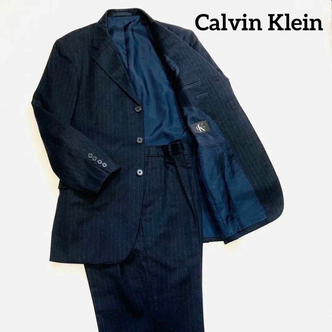 Calvin Klein　セットアップ　ストライプ　スーツ　ウールのサムネイル