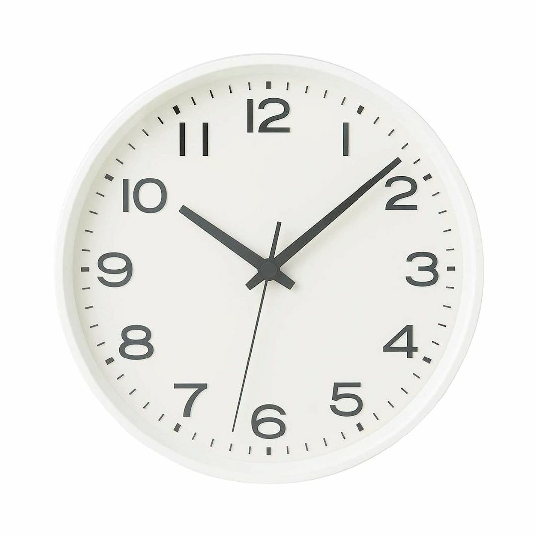 置時計在庫セール無印良品 アナログ時計・大 ホワイト MJ-ACLW2 44275
