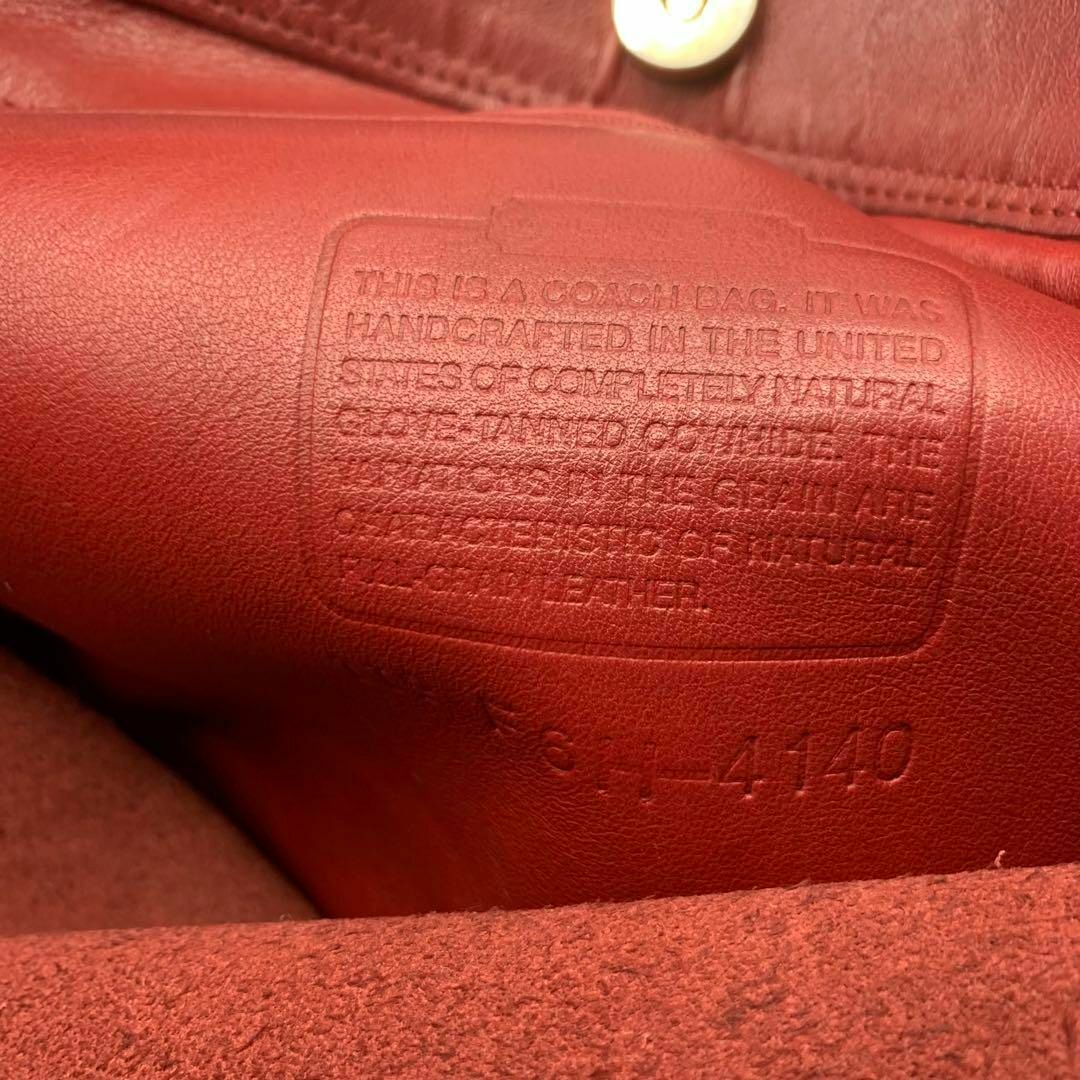 COACH(コーチ)のオールドコーチ グラブタンレザー トートバッグ 赤 レッド 肩掛け4140 レディースのバッグ(トートバッグ)の商品写真