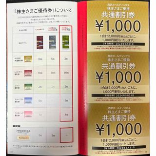 セイブヒャッカテン(西武百貨店)の★西武ホールディングス 株主さまご優待券&ご案内★1冊(その他)