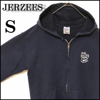 ジャージーズ(JERZEES)の【匿名配送】JERZEESジャージーズ ジップアップパーカー フード ネイビー(パーカー)