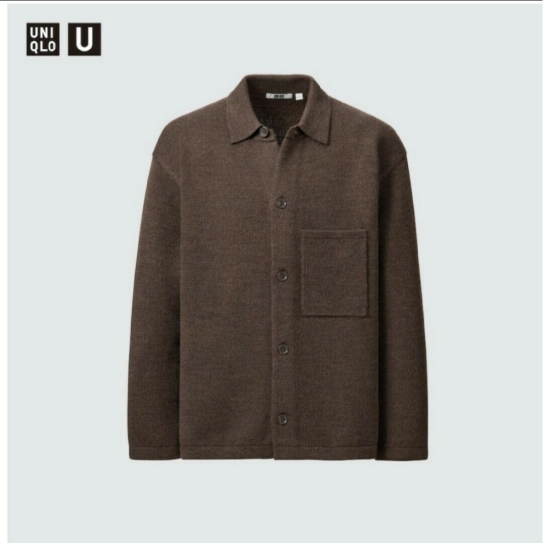 UNIQLO(ユニクロ)のユニクロU ニットオーバーシャツジャケット メンズのトップス(ニット/セーター)の商品写真