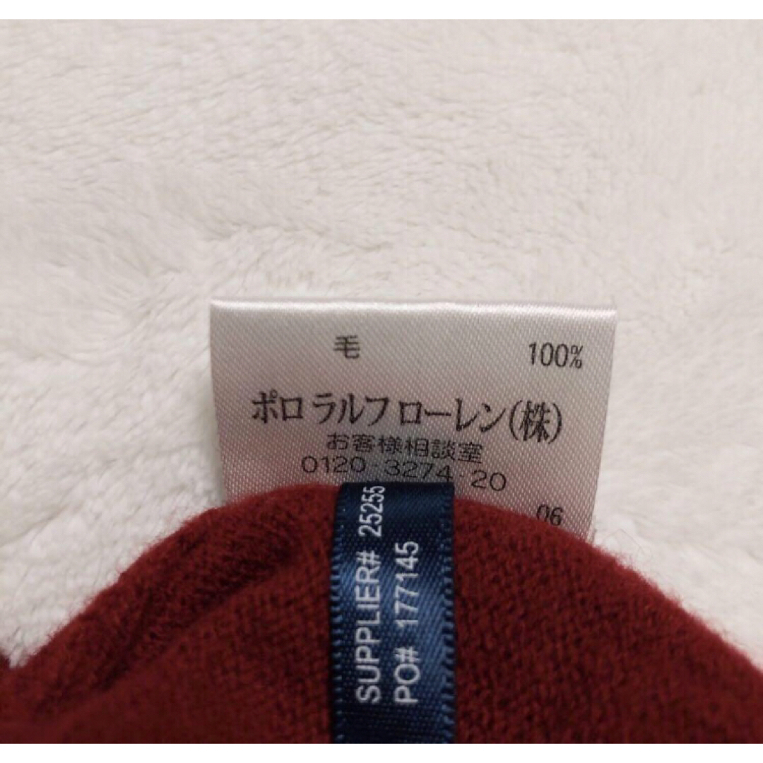 POLO RALPH LAUREN(ポロラルフローレン)のRALPH LAUREN ラルフローレン　メリノ　ウール　ニット　レッド　M メンズのトップス(ニット/セーター)の商品写真