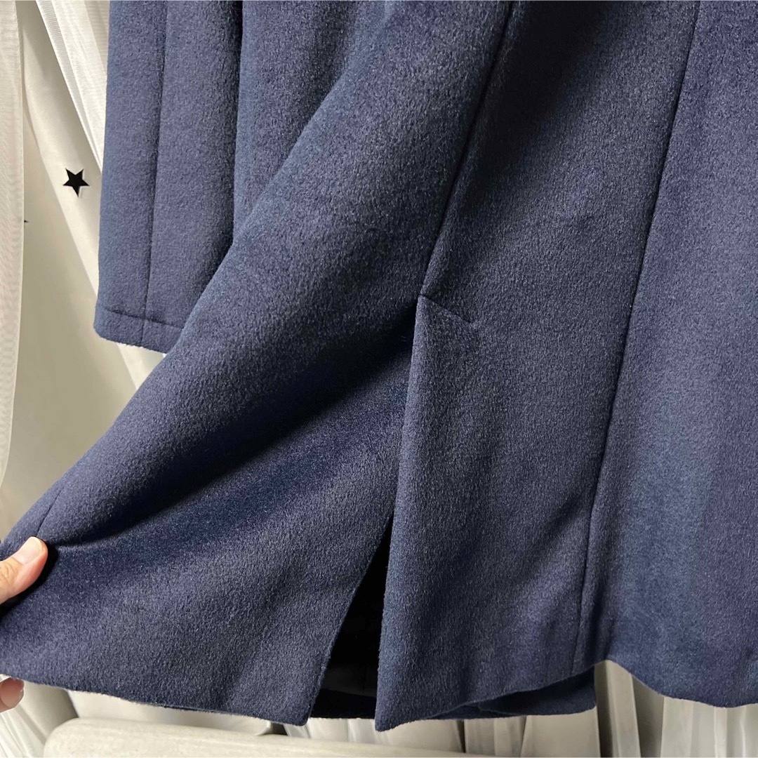 CECIL McBEE(セシルマクビー)のセシルマクビー　ノーカラーコート　ロングコート　美品 レディースのジャケット/アウター(ロングコート)の商品写真