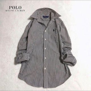 ポロラルフローレン(POLO RALPH LAUREN)のRALPH LAUREN ラルフローレン　ストライプ　シャツ　ブラック　0(シャツ/ブラウス(長袖/七分))