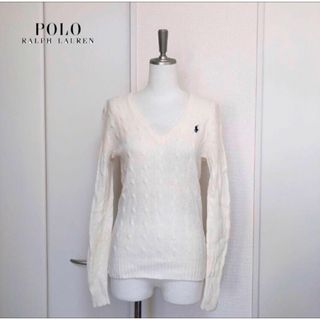 ポロラルフローレン(POLO RALPH LAUREN)のRALPH LAUREN ラルフローレン　カシミヤ　ケーブル　Vネック　ニット(ニット/セーター)