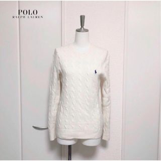 ポロラルフローレン(POLO RALPH LAUREN)のRALPH LAURENラルフローレン　カシミヤ　クルーネック　ケーブル　ニット(ニット/セーター)