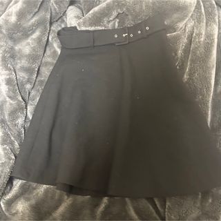 ザラ(ZARA)のZARAWOMAN ベルトミニスカート ブラック XS(ひざ丈スカート)