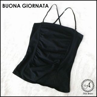 BUONA  GIORNATA ボナジョルナータ ベアトップ 黒 Sサイズ