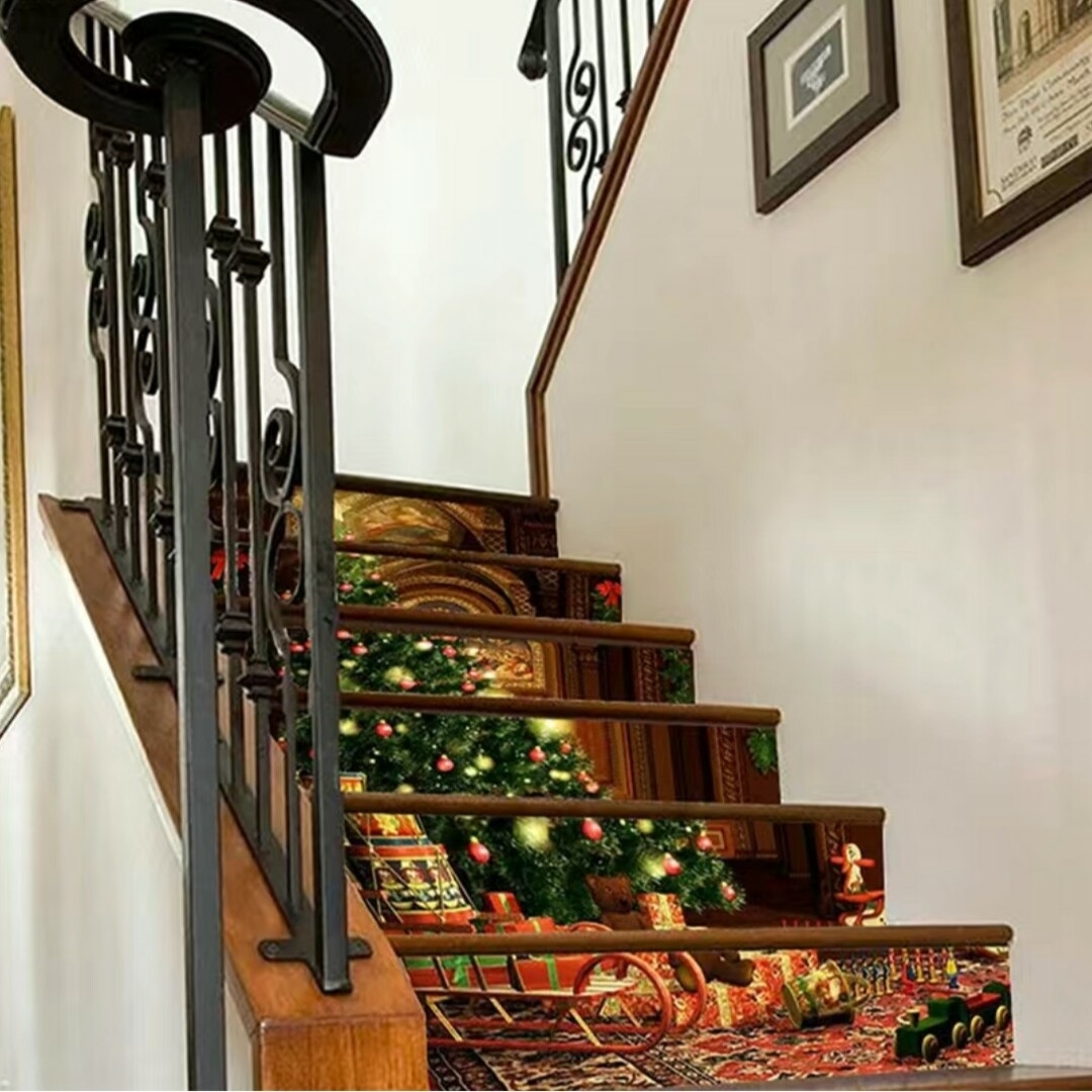 【クリスマス】階段ステッカー☆おしゃれクリスマスツリー