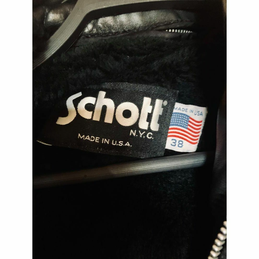 匿名配送】SCHOOT ショット シングルライダース ボア付き 38 匿名配送】SCHOOT ショット シングルライダース ボア付き 38
