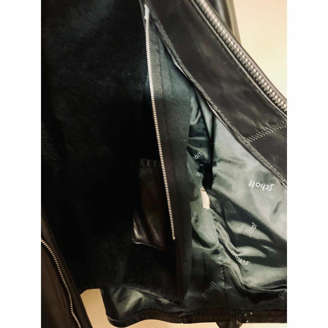 匿名配送】SCHOOT ショット シングルライダース ボア付き 38 匿名配送】SCHOOT ショット シングルライダース ボア付き 38