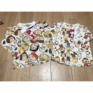 ピーナッツ(PEANUTS)の新品　PEANUTS スヌーピー トップス　長袖Tシャツ　100 まとめ売り(Tシャツ/カットソー)