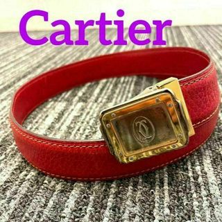 カルティエ(Cartier)のCartier レディースベルト　赤　オシャレ(ベルト)