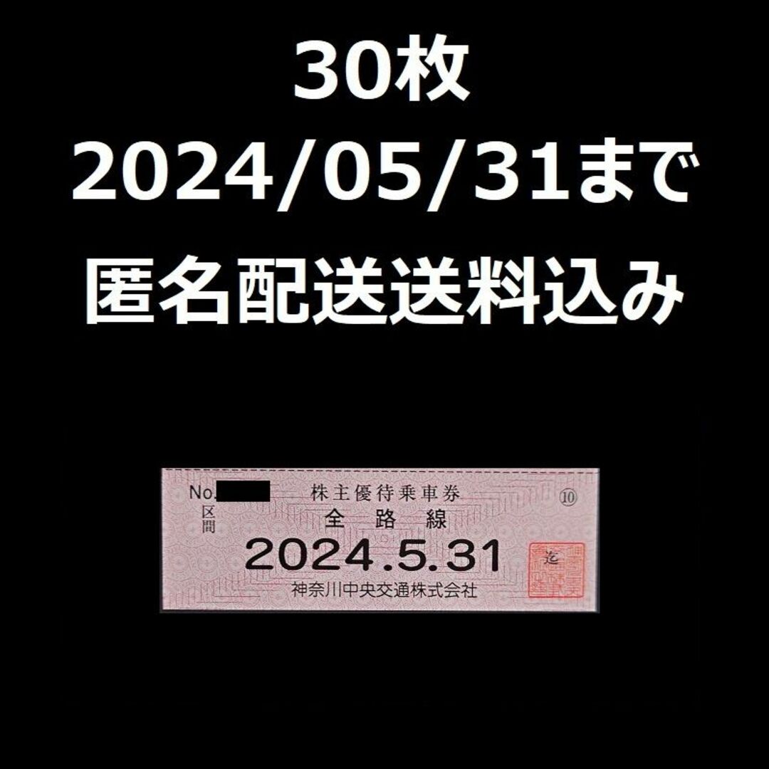 優待券/割引券神奈川中央交通　株主優待　株主優待乗車券　30枚