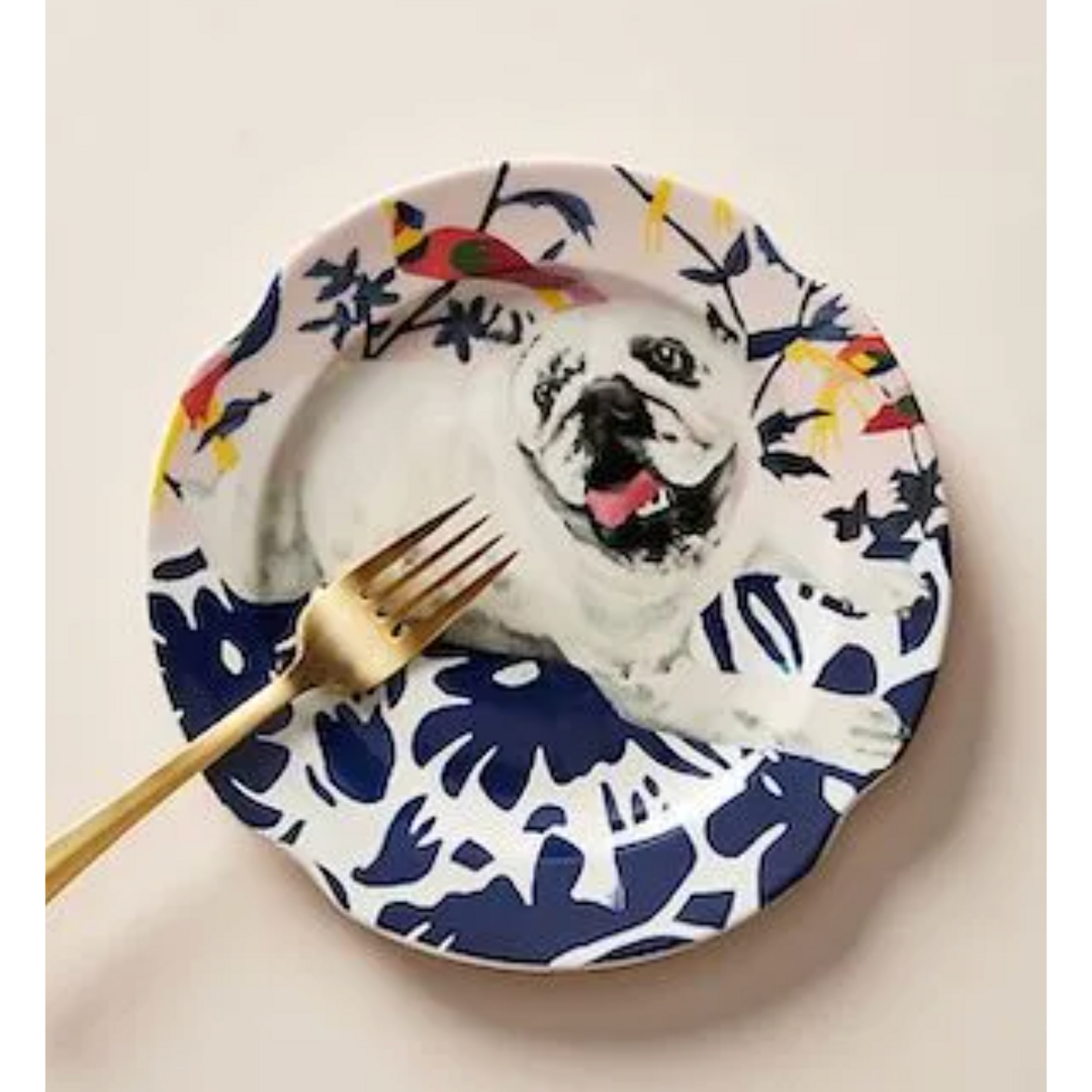 Anthropologie(アンソロポロジー)の新品　アンソロポロジーJay McClellan 愛犬プレート インテリア/住まい/日用品のキッチン/食器(食器)の商品写真