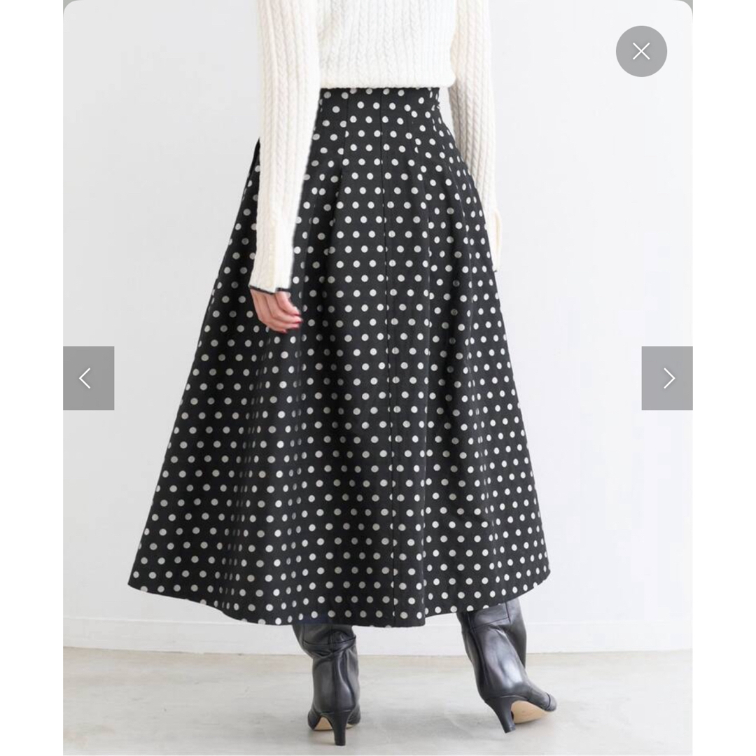 IENA(イエナ)のIENA ドットジャガードスカート レディースのスカート(ロングスカート)の商品写真