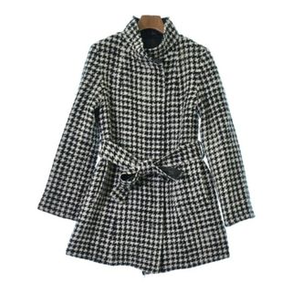 ハナエモリ(HANAE MORI)のHANAE MORI コート（その他） 38(M位) 黒x白(千鳥格子) 【古着】【中古】(その他)