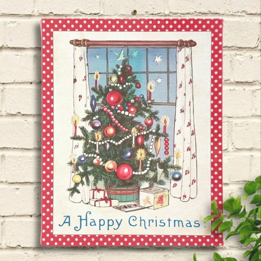 キャンバスアートパネル27】クリスマスツリー☆飾り付け玄関 絵 キャンバスアートパネル27】クリスマスツリー☆飾り付け玄関 絵