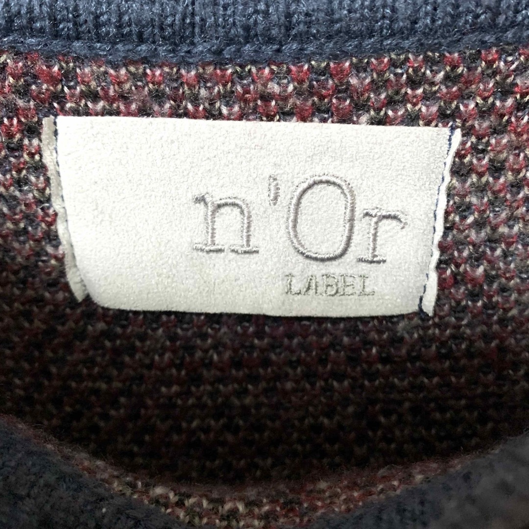 NOIR(ノワール)のn'Or LABELノアール ニットセーター チェック ジャカードニット古着  レディースのトップス(ニット/セーター)の商品写真