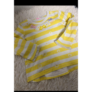 ミキハウス(mikihouse)のミキハウス 90 長袖トップス 黄色(Tシャツ/カットソー)