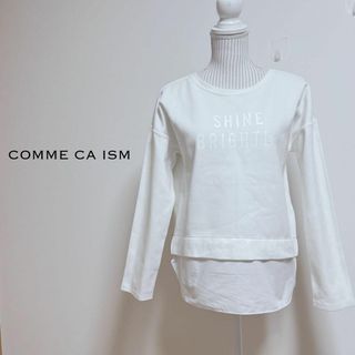 コムサイズム(COMME CA ISM)のコムサイズム　レイヤード風長袖カットソー【L】SHINE BRIGHTRY(Tシャツ(長袖/七分))