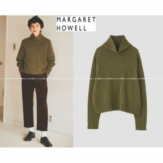 マーガレットハウエル(MARGARET HOWELL)の2022美品マーガレットハウエル☆ウールカシミヤ タートルネックニット2グリーン(ニット/セーター)