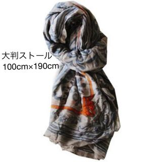 大判ストール シフォン botanical scarf unisex ボタニカル(ストール)