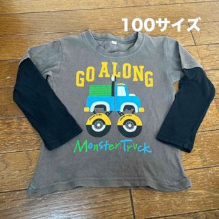 ニシマツヤ(西松屋)の【100サイズ】　重ね着風　長袖カットソー　車プリント　西松屋(Tシャツ/カットソー)