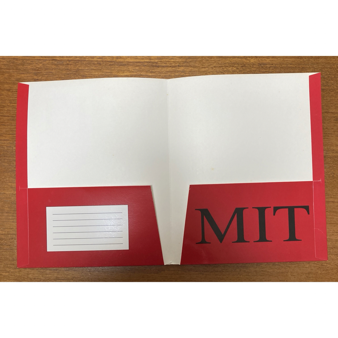 MIT・マサチューセッツ工科大学　ペーパーファイル ハンドメイドの文具/ステーショナリー(その他)の商品写真