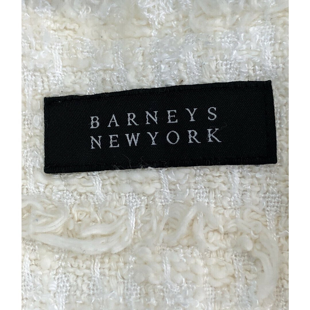BARNEYS NEW YORK(バーニーズニューヨーク)のバーニーズニューヨーク ノーカラーフリンジツイードジャケット レディース 36 レディースのジャケット/アウター(その他)の商品写真