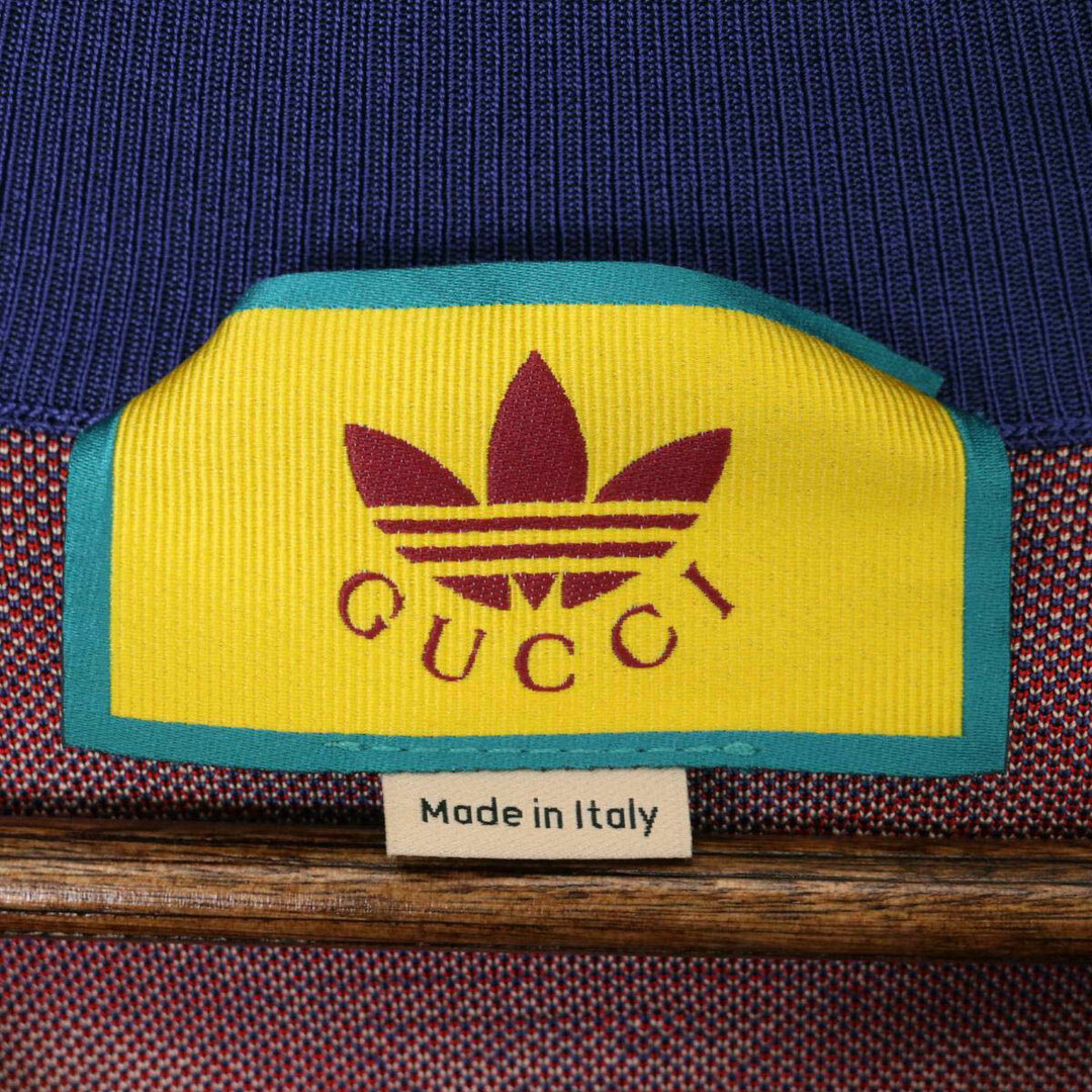 Gucci(グッチ)のグッチ adidas コラボ ジップアップ ブルゾン 693838 レディース ブルー レッド ベージュ GUCCI 【中古】 【アパレル・小物】 レディースのジャケット/アウター(ブルゾン)の商品写真