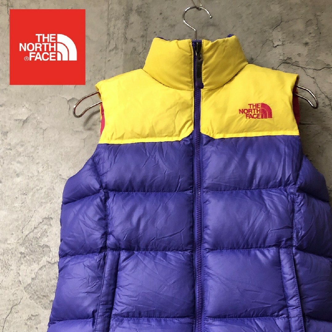 THE NORTH FACE(ザノースフェイス)のザノースフェイス　ダウンベスト　パープル　レディースS　700フィル　ヌプシ レディースのジャケット/アウター(ダウンベスト)の商品写真