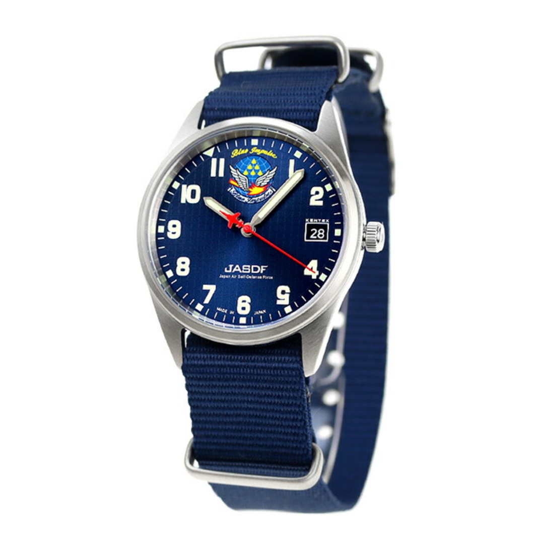 KENTEX(ケンテックス)のケンテックス Kentex 腕時計 メンズ S806B-01 ブルーインパルス スタンダード 航空自衛隊 デイト クオーツ ブルーxブルー アナログ表示 メンズの時計(腕時計(アナログ))の商品写真