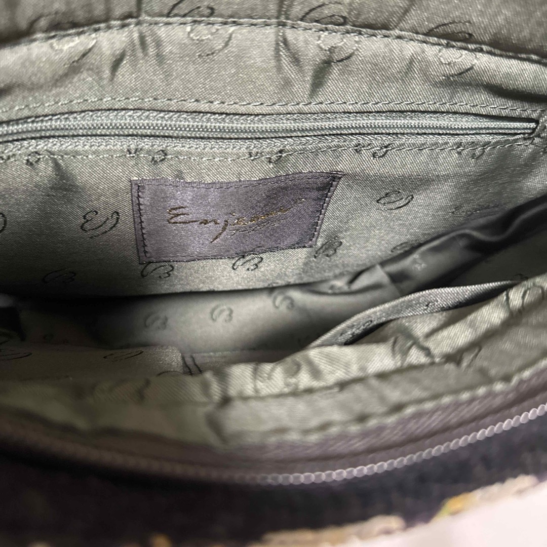 Enjeau(アーンジョー)のアーンジョー　シェニール織　ハンドバッグ　&  タオルハンカチ レディースのバッグ(ハンドバッグ)の商品写真