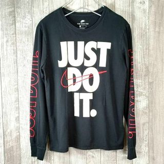 ナイキ(NIKE)のナイキ  ロングTシャツ ブラック JAST DO IT スポーツウェア(Tシャツ/カットソー(七分/長袖))