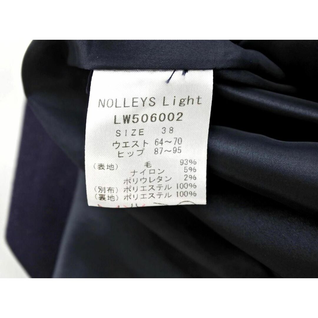 NOLLEY'S(ノーリーズ)のNOLLEY'S ノーリーズ ウール混 タック Aライン 台形 スカート size38/濃紺 ◇■ レディース レディースのスカート(ミニスカート)の商品写真