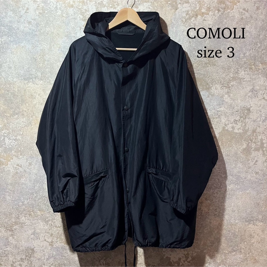 COMOLI コモリ コットンシルク フーデットジャケットのサムネイル