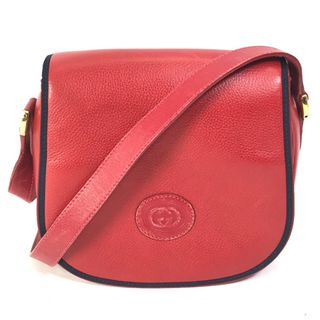 グッチ(Gucci)のグッチ GUCCI インターロッキングG 007.261.0107 オールドグッチ ポシェット カバン 斜め掛け ショルダーバッグ レザー レッド(ショルダーバッグ)