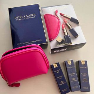 エスティローダー(Estee Lauder)の【エスティーローダー】口紅3本セット　ポーチ付き(その他)