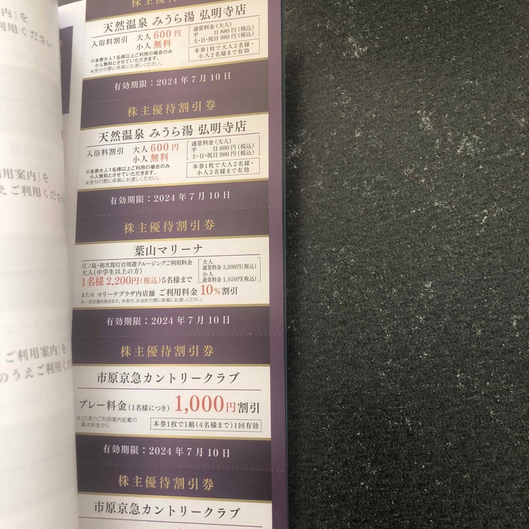 京急グループ株主優待券 チケットの優待券/割引券(その他)の商品写真