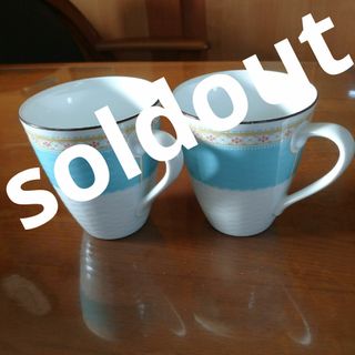 ノリタケ(Noritake)の《soldout》Noritake マグカップ ハミングブルー２客(グラス/カップ)