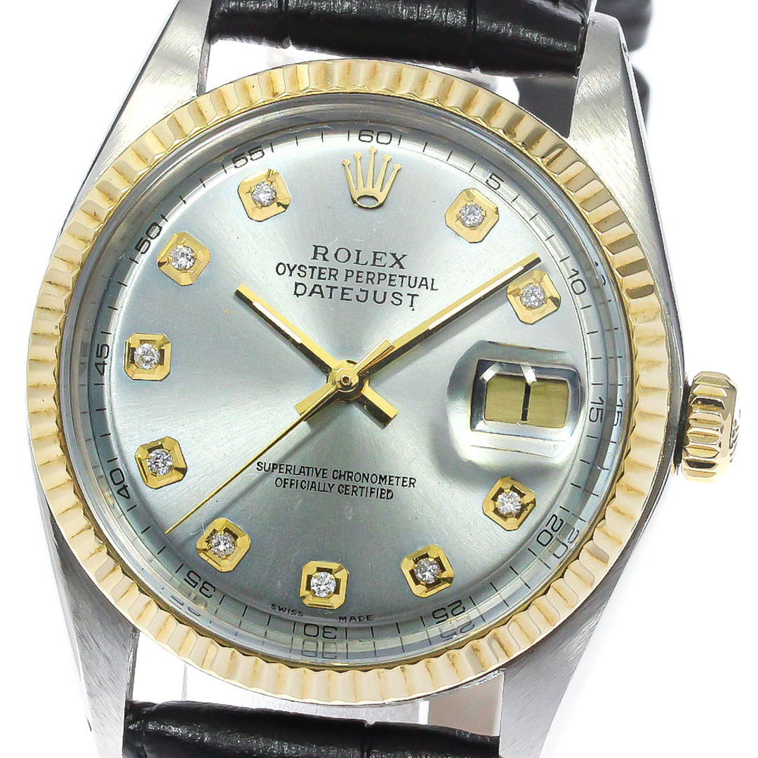 ロレックス ROLEX 1601 デイトジャスト リダンダイアル アフターダイヤ 自動巻き メンズ _641663約35mmベルトサイズ