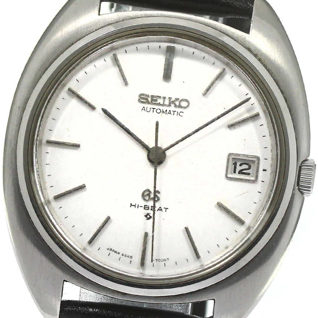 擦り傷が多いベルトブレスレット訳あり セイコー SEIKO 5645-7000 グランドセイコー デイト 自動巻き メンズ _777798