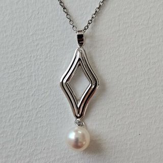 ミキモト(MIKIMOTO)の484 ミキモトパールネックレスSV925スターリングシルバー3.6g約7mm(ネックレス)