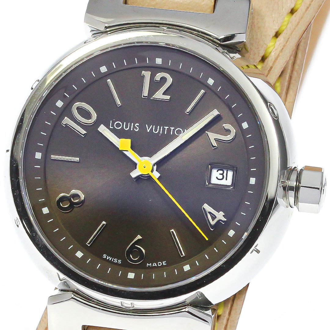 直径約28腕周りLOUIS VUITTON タンブール デイト レディース 腕時計 クオーツ